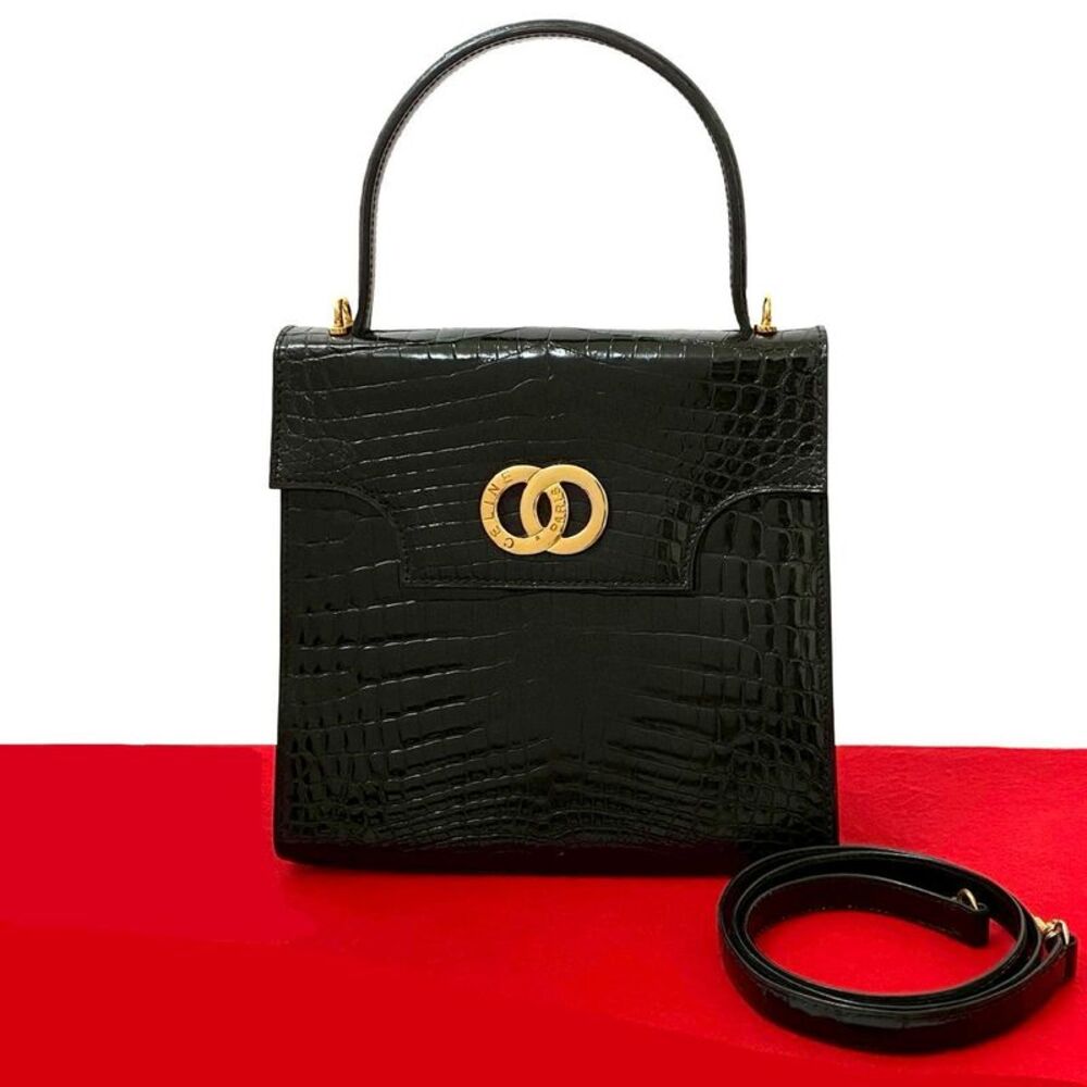 CELINE Leather 2way Handbag